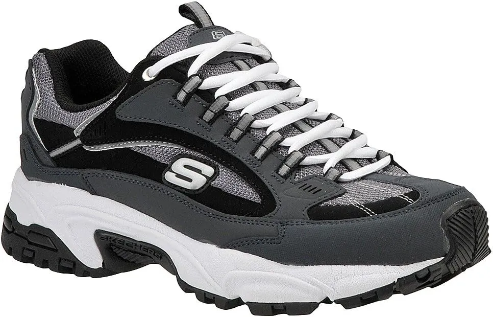 Skechers Men's Stamina Nuovo Lace Up Sneaker, Navy/Black, 8 M US