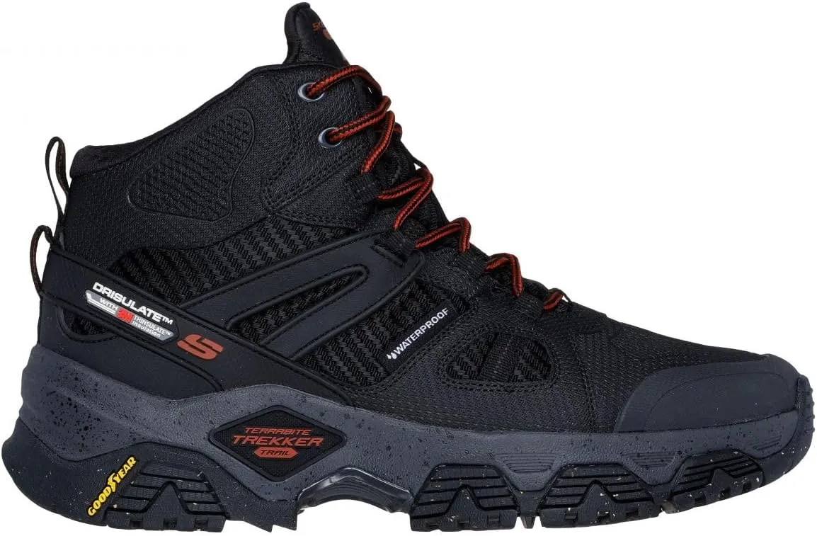 Skechers Mens Terrabite Trekker Black Hiking Boots Boots 11