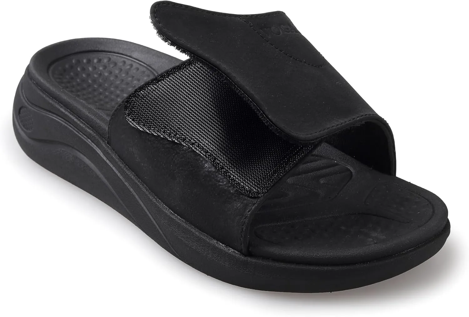 Slide Sandals for Women with Adjustable Width Arch Support Orthotic for Plantar Fasciitis Swollen Feet Pain Relief Neuropathy