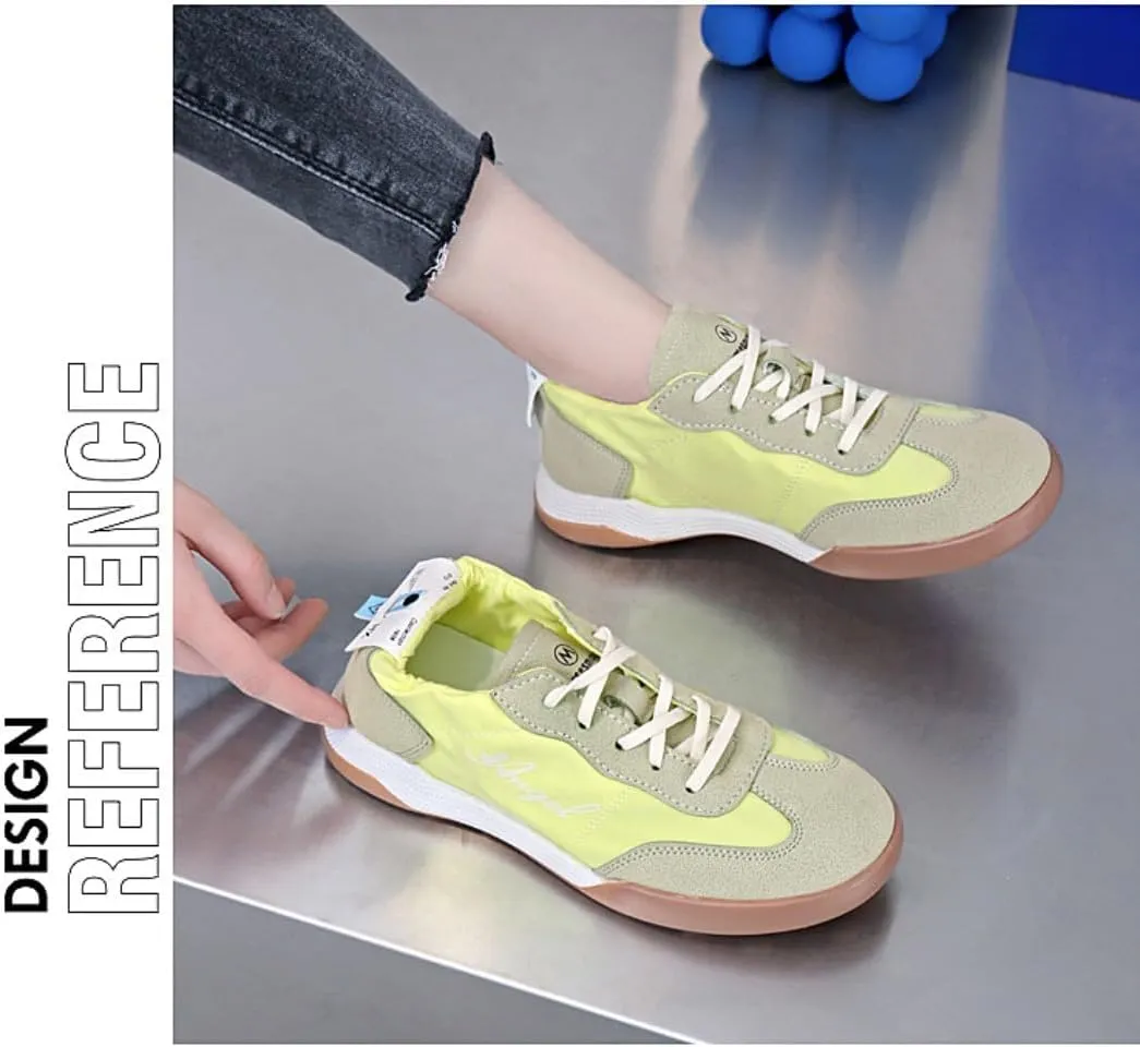 Sneakerina Cute Ballet Sneakers for Women Satin Ballerina Sneakers Flat Kawaii Y2K Retro Lightweight Round Toes Non-Slip Lace-Up Slip on Comfort Dress Shoes Preppy Back To School Gifts for Girls Teens