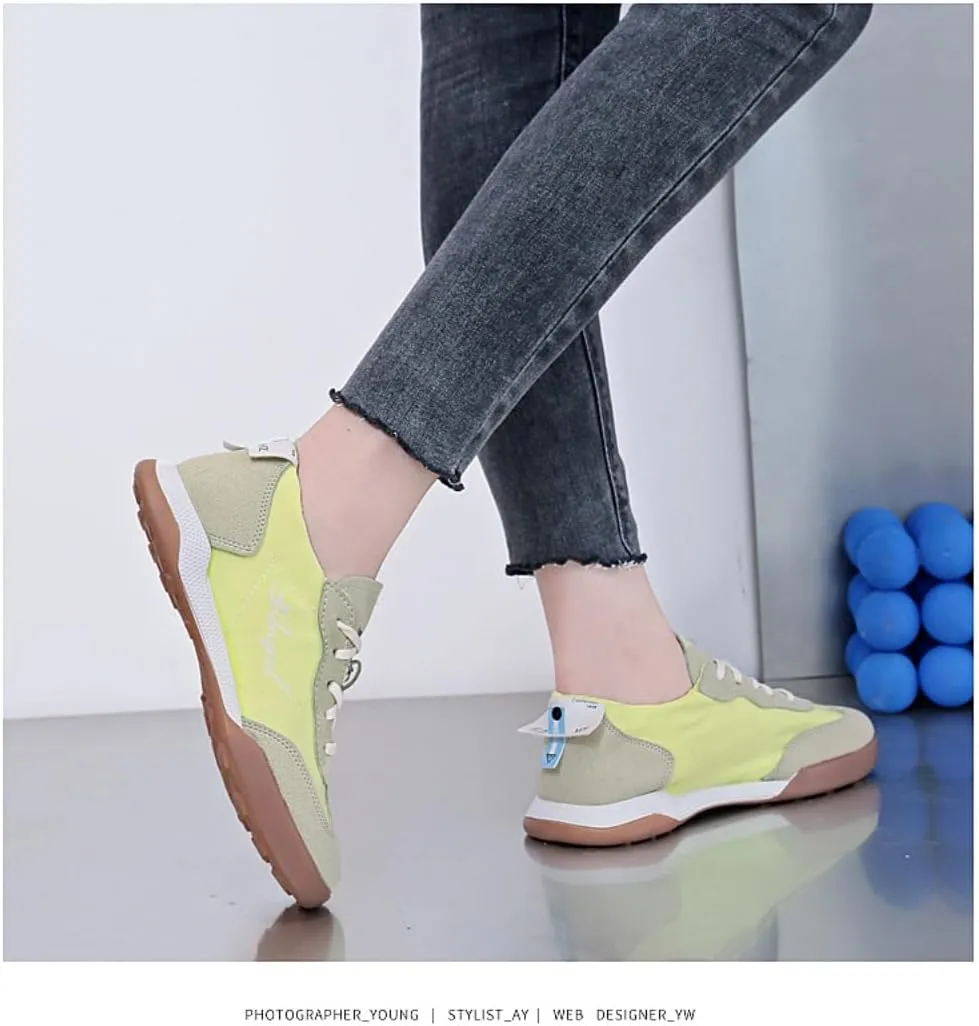 Sneakerina Cute Ballet Sneakers for Women Satin Ballerina Sneakers Flat Kawaii Y2K Retro Lightweight Round Toes Non-Slip Lace-Up Slip on Comfort Dress Shoes Preppy Back To School Gifts for Girls Teens