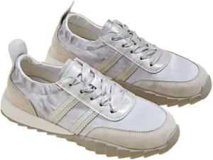 Sneakerina Satin Ballet Sneakers for Women Flat Ballerina Sneakers No Slip Round Toes Kawaii Y2K Lace Up Lightweight Breathable Comfort Dress Shoes Slip on Preppy Back to School Gifts for Girls Teens