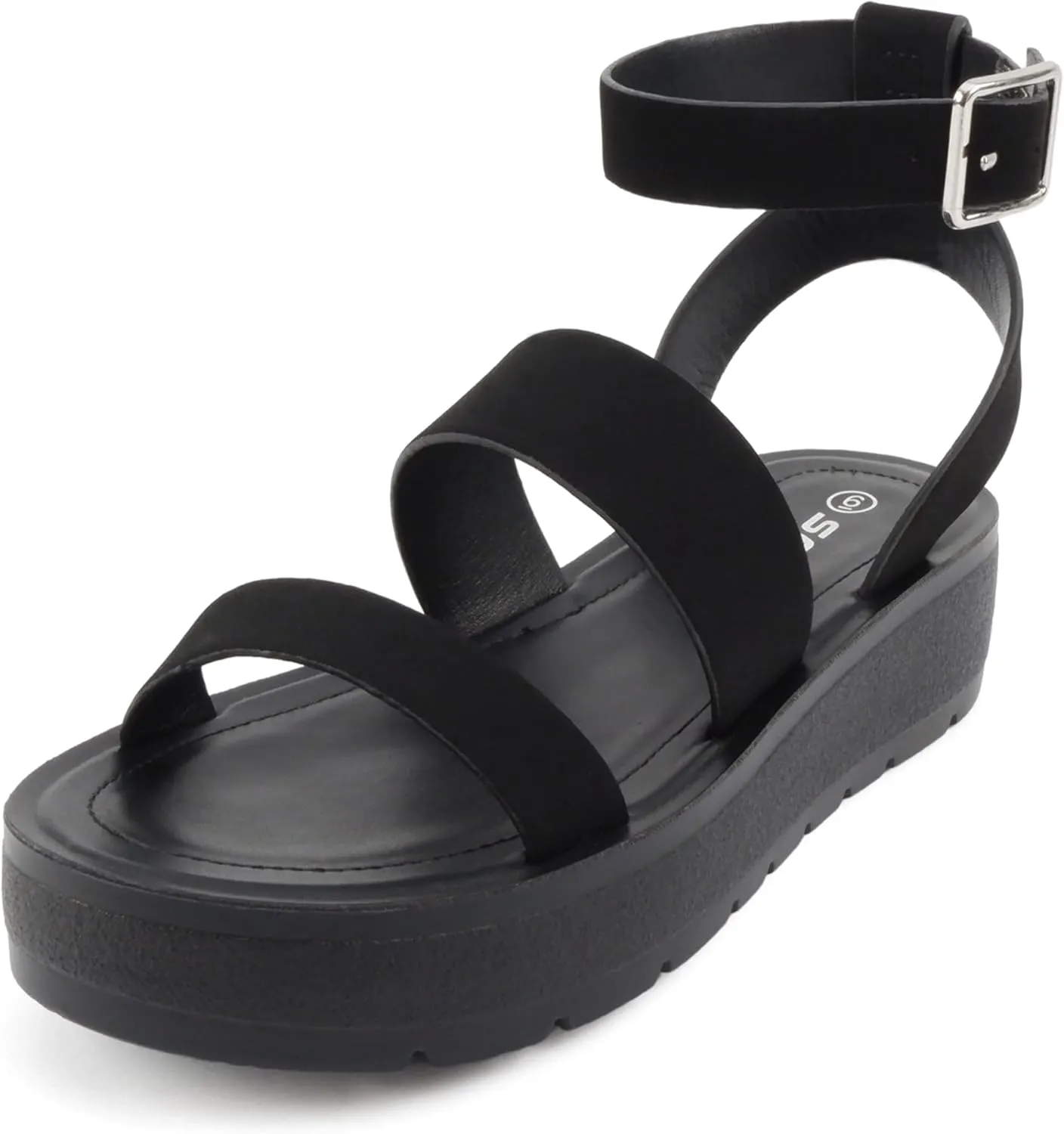 Soda Glory ~ Women Open Toe Multi-Strap Flatform Sandals