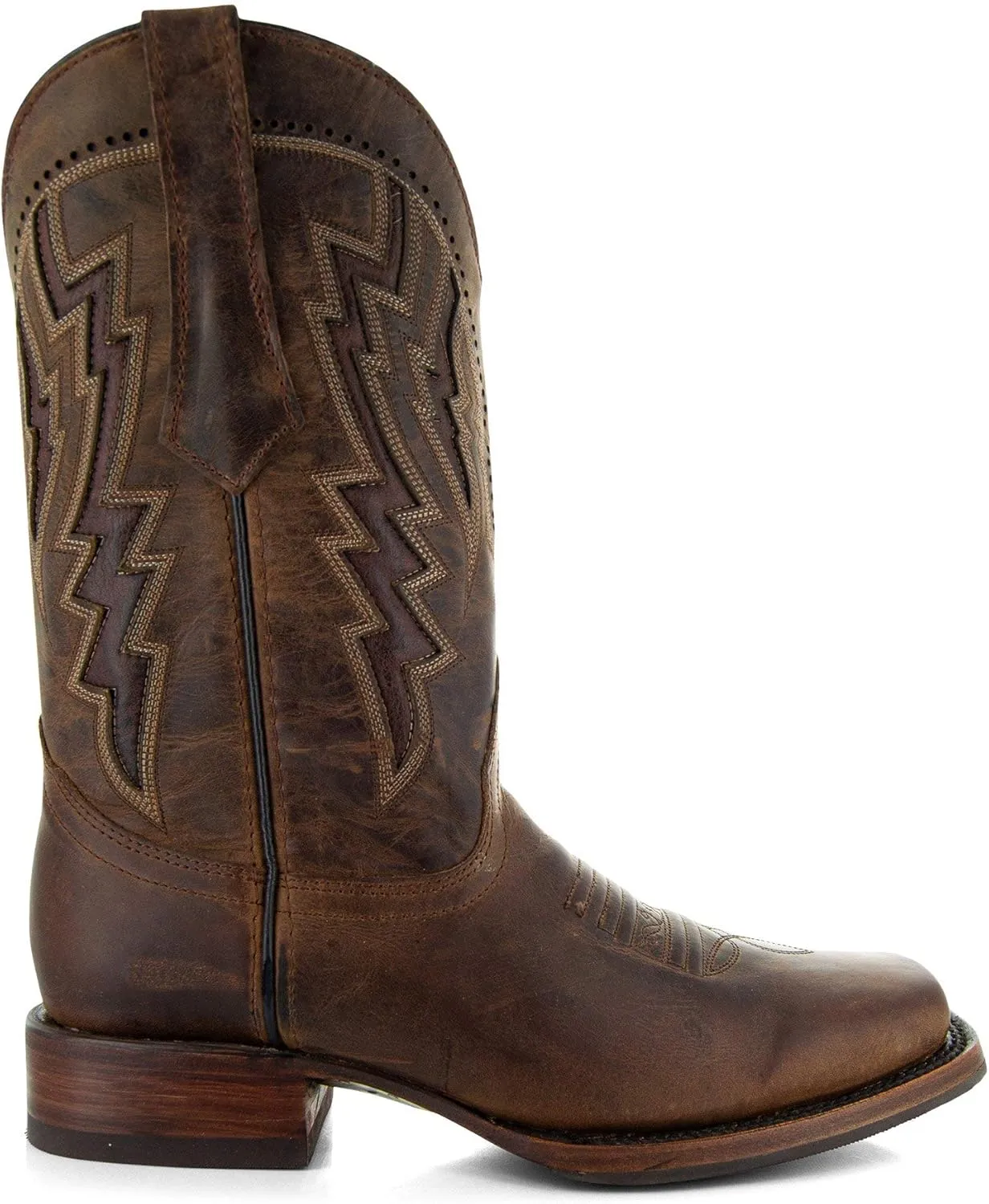 Soto Boots Square Toe Cowboy Boots, Genuine Leather Men's Cowboy Boots, Western Boots For Men H50027