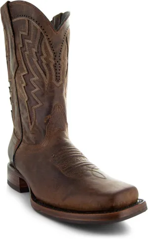 Soto Boots Square Toe Cowboy Boots, Genuine Leather Men's Cowboy Boots, Western Boots For Men H50027