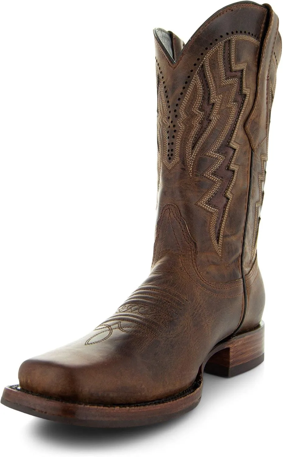 Soto Boots Square Toe Cowboy Boots, Genuine Leather Men's Cowboy Boots, Western Boots For Men H50027