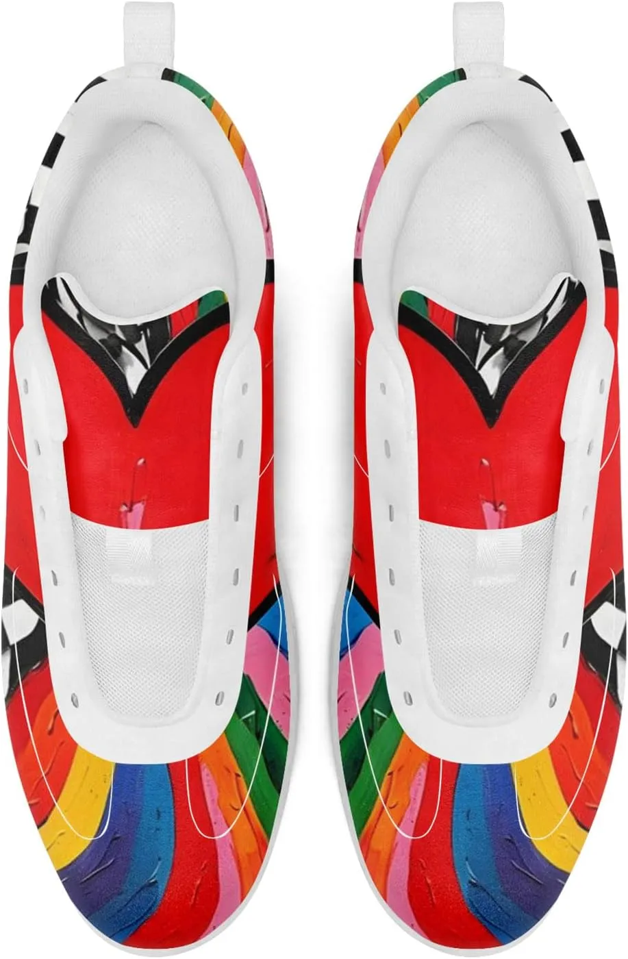 Spikeless Golf Shoes for Men, Artistic Design Women's Breathable Golf Sneakers with Heel Ventilation Sport Trainers