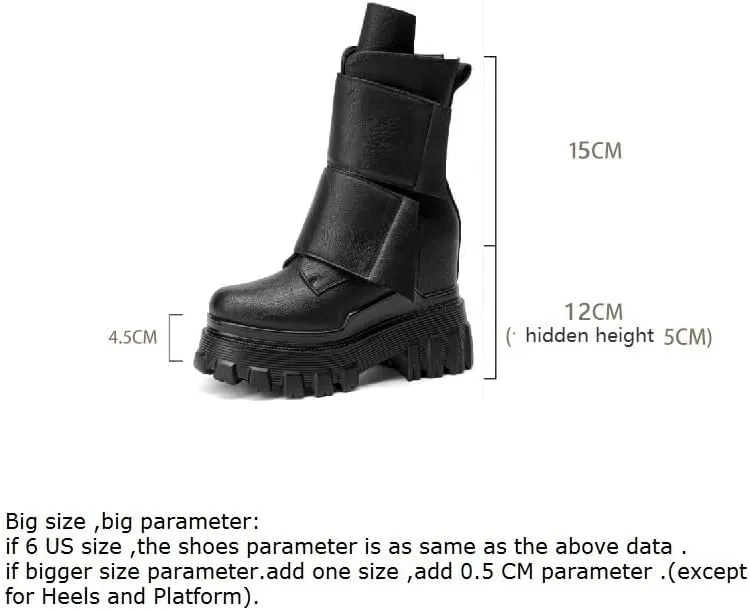 Spring Autumn Winter Retro Hidden Height Increasing Platform Wedges Genuine Leather Women Vintage Ankle Short Boots 40821