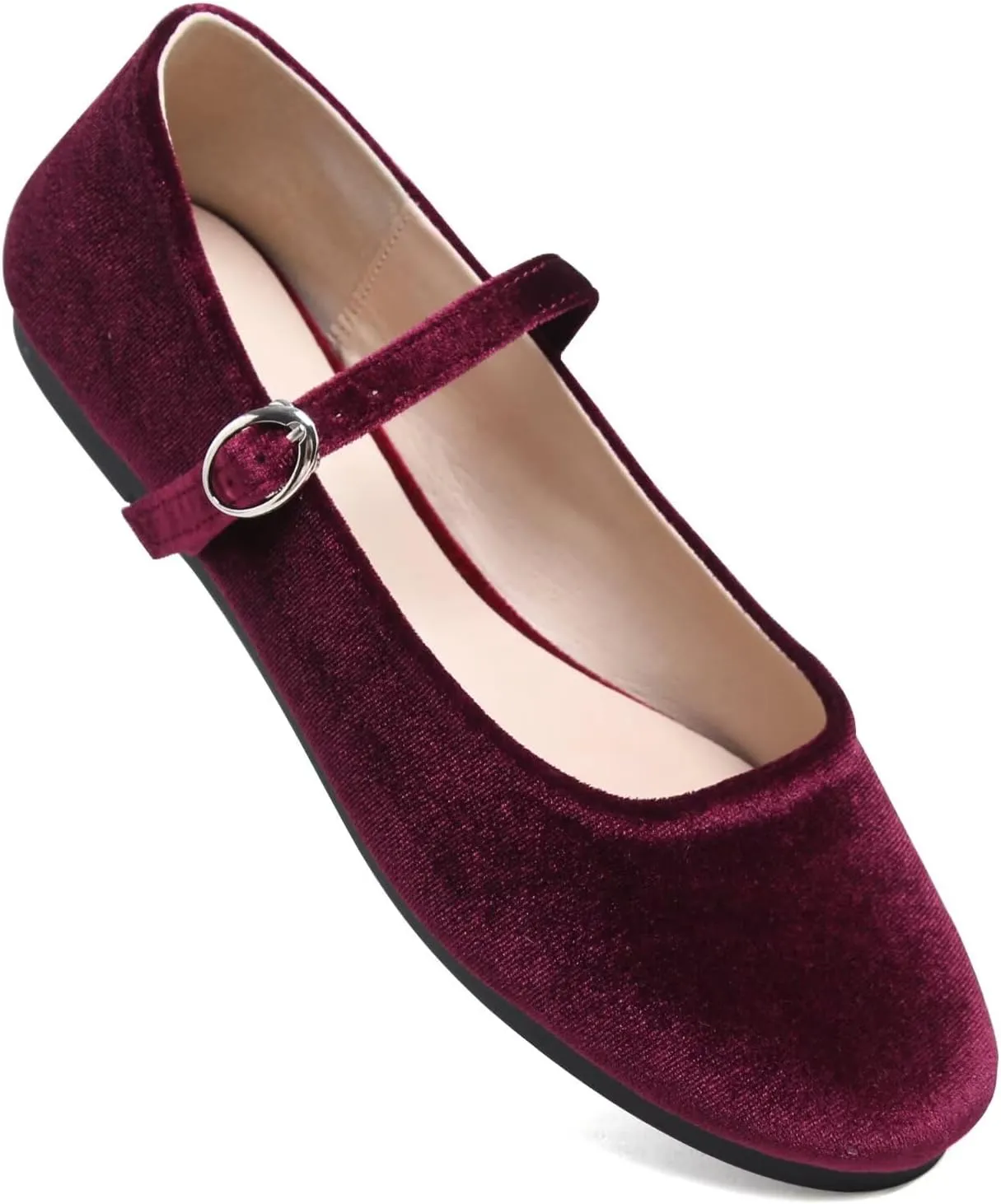 Stunner Women's Leather Dress Flats - Comfortable Square Toe Slip On Mary Jane Work Flats