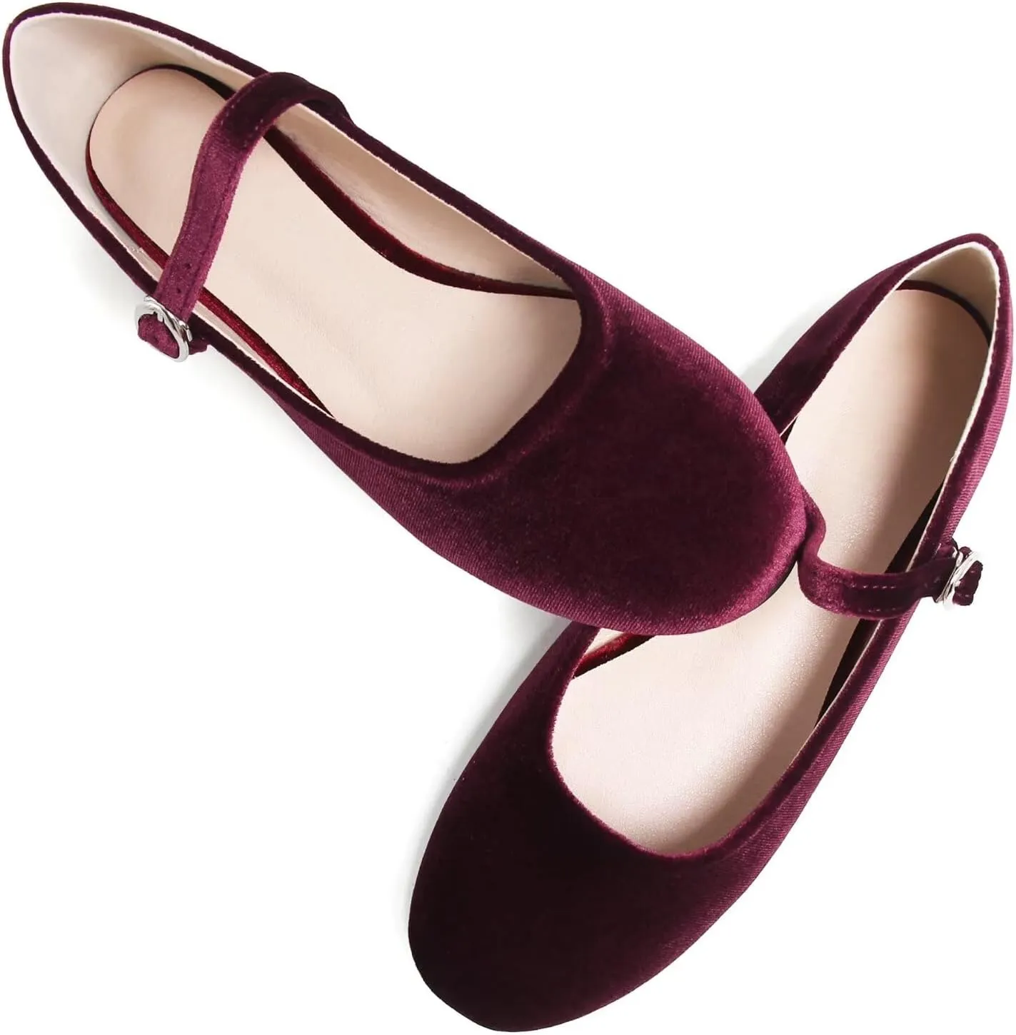 Stunner Women's Leather Dress Flats - Comfortable Square Toe Slip On Mary Jane Work Flats