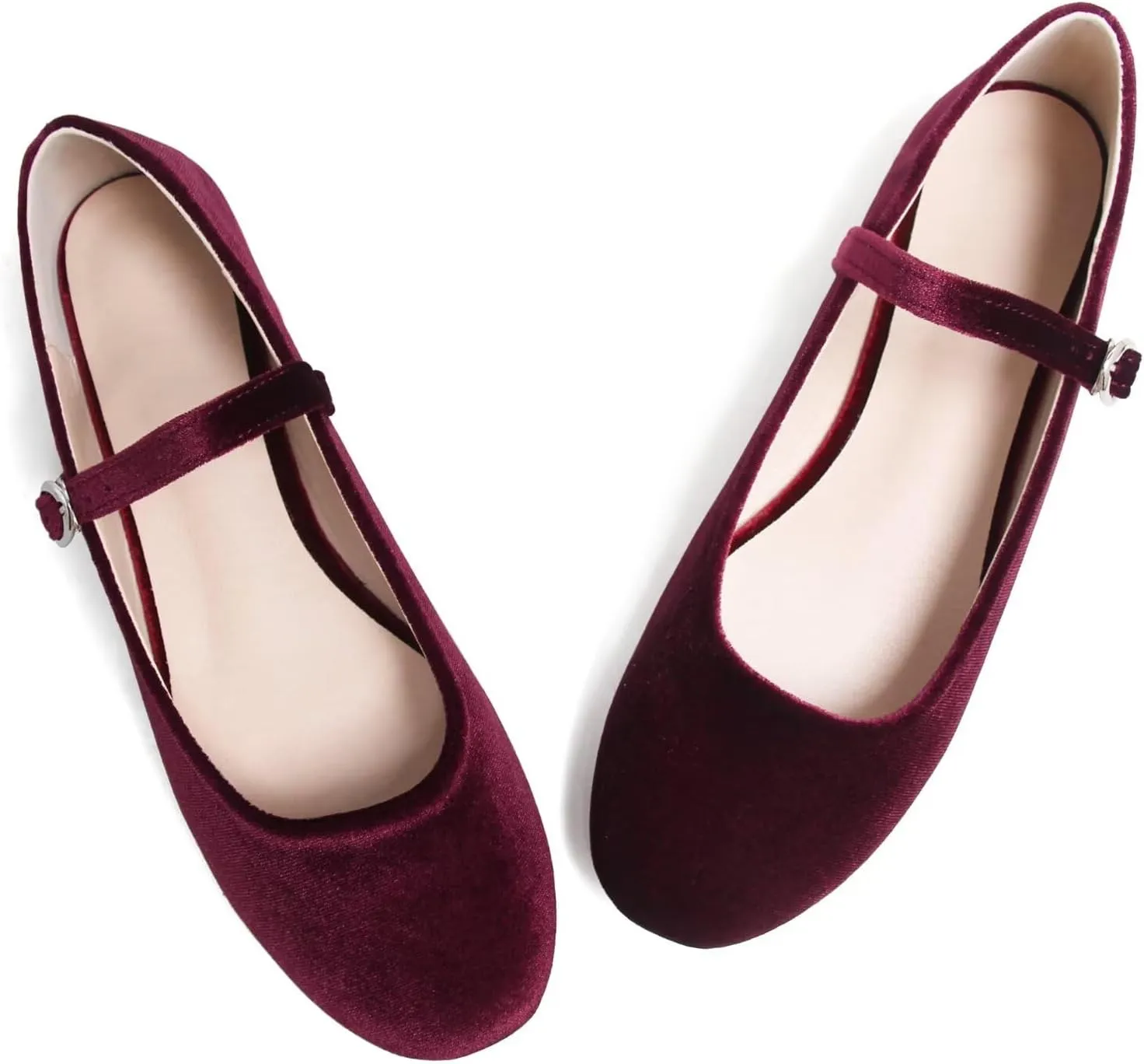 Stunner Women's Leather Dress Flats - Comfortable Square Toe Slip On Mary Jane Work Flats