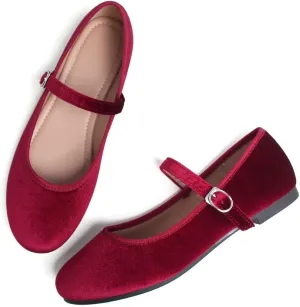 Stunner Women's Mary Jane Flats Fashion Round Toe Ballet Flats Comfortable Ankle Strap Flats Slip On Dress Flats