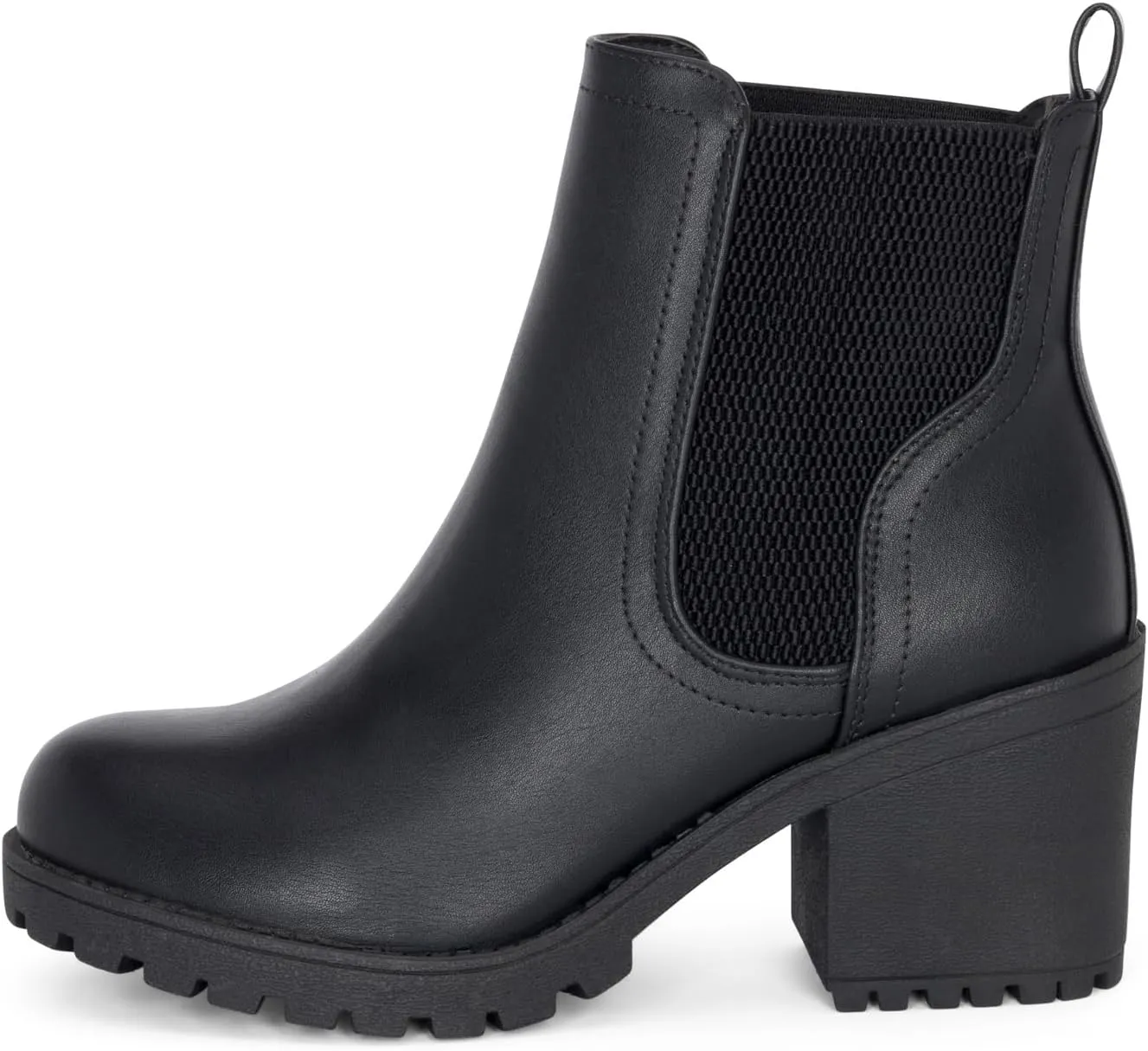 STYLISH S ABBY - Women's Platform Chelsea Ankle Boots Chunky Block Heel Lug Sole