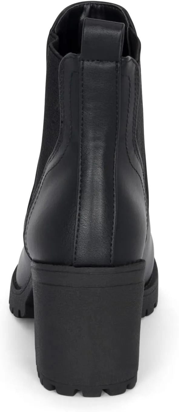 STYLISH S ABBY - Women's Platform Chelsea Ankle Boots Chunky Block Heel Lug Sole