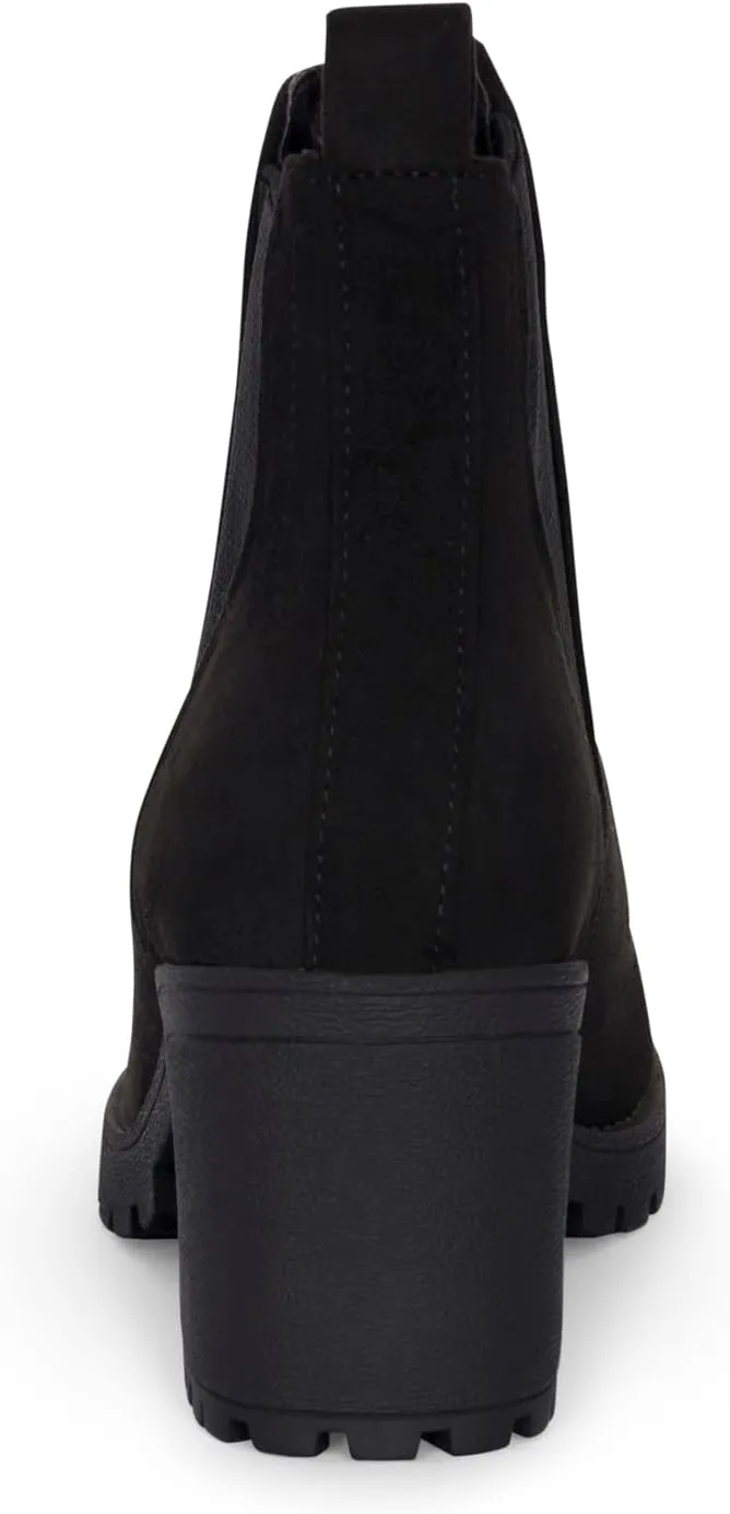 STYLISH S ABBY - Women's Platform Chelsea Ankle Boots Chunky Block Heel Lug Sole