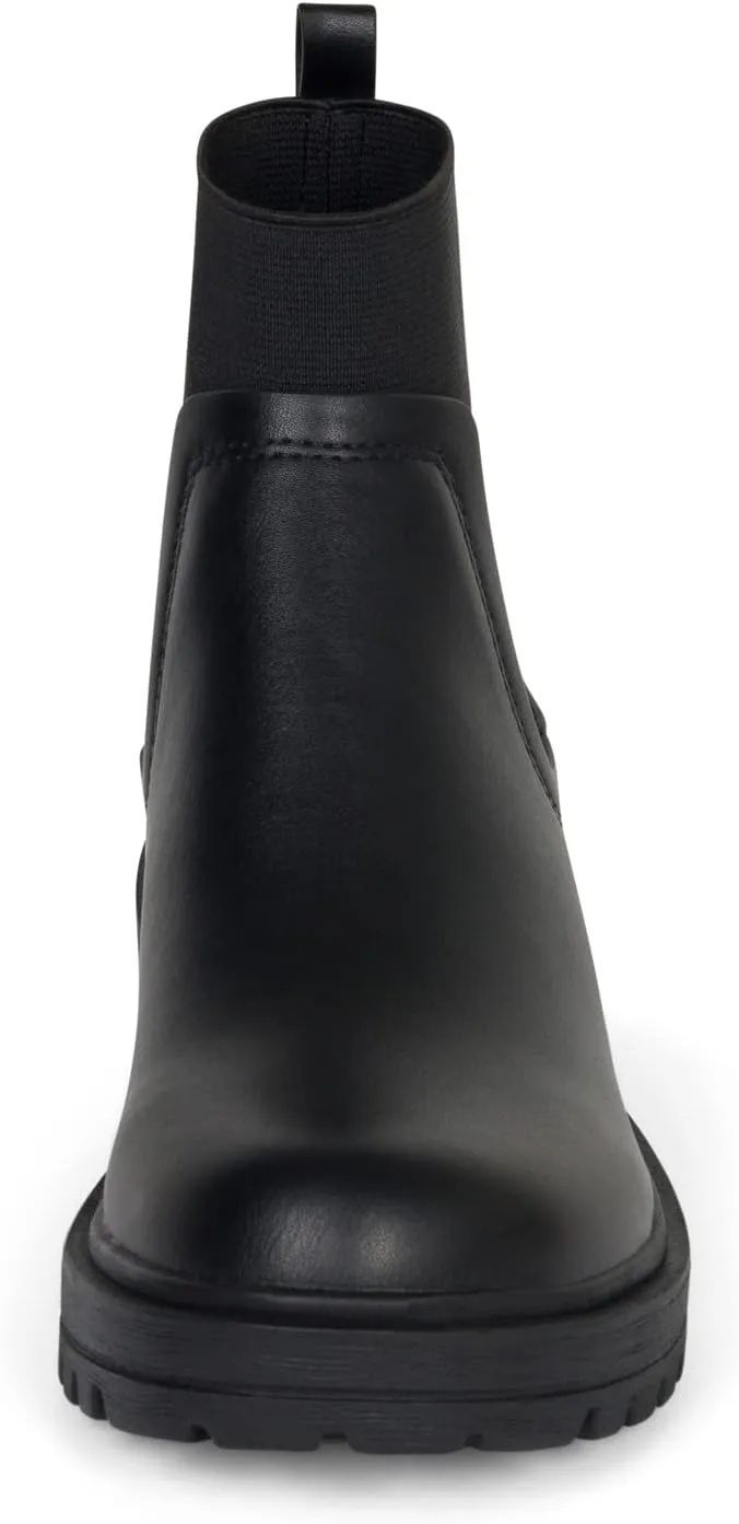 STYLISH S IRENE - Womens Chelsea Elastic Ankle Slip On Low Heel Lug Sole Platform Booties