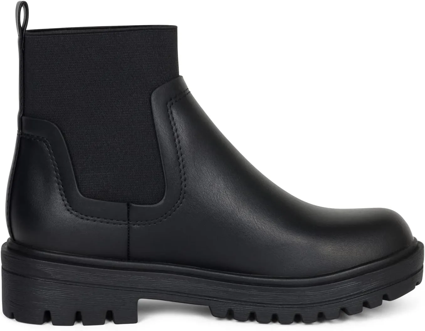 STYLISH S IRENE - Womens Chelsea Elastic Ankle Slip On Low Heel Lug Sole Platform Booties