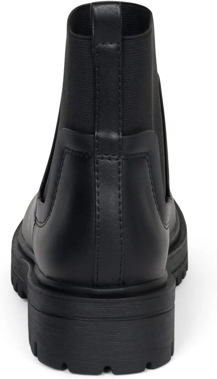 STYLISH S IRENE - Womens Chelsea Elastic Ankle Slip On Low Heel Lug Sole Platform Booties