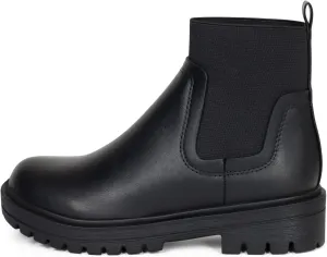 STYLISH S IRENE - Womens Chelsea Elastic Ankle Slip On Low Heel Lug Sole Platform Booties