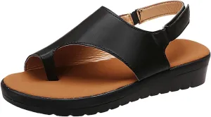 Summer Wedge Heel Open Clip Toe Sandals for Women Comfortable Casual Footwear Trendy Flats for Everyday Use