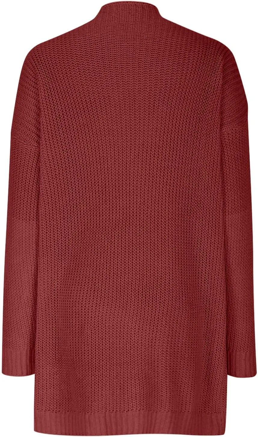 Sweater Dress for Women 2024 Fall Casual Long Sleeve Rib Knitted Mini Dress Plus Size Semi High Neck Loose Fit Dresses
