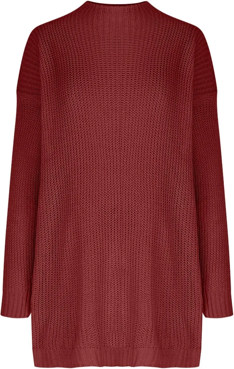 Sweater Dress for Women 2024 Fall Casual Long Sleeve Rib Knitted Mini Dress Plus Size Semi High Neck Loose Fit Dresses