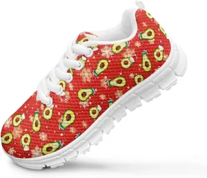 SYtrade Christmas Shoes for Girls Lace Up Walking Tennis Sneakers White Sole