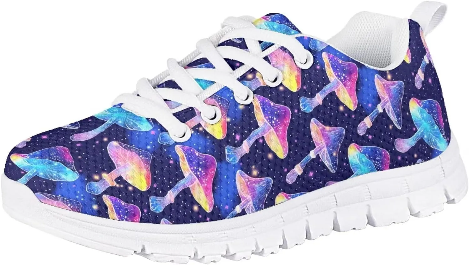 SYtrade Girl's Running Shoes Lace Up Walking Tennis Sneakers Lightweight White Sole