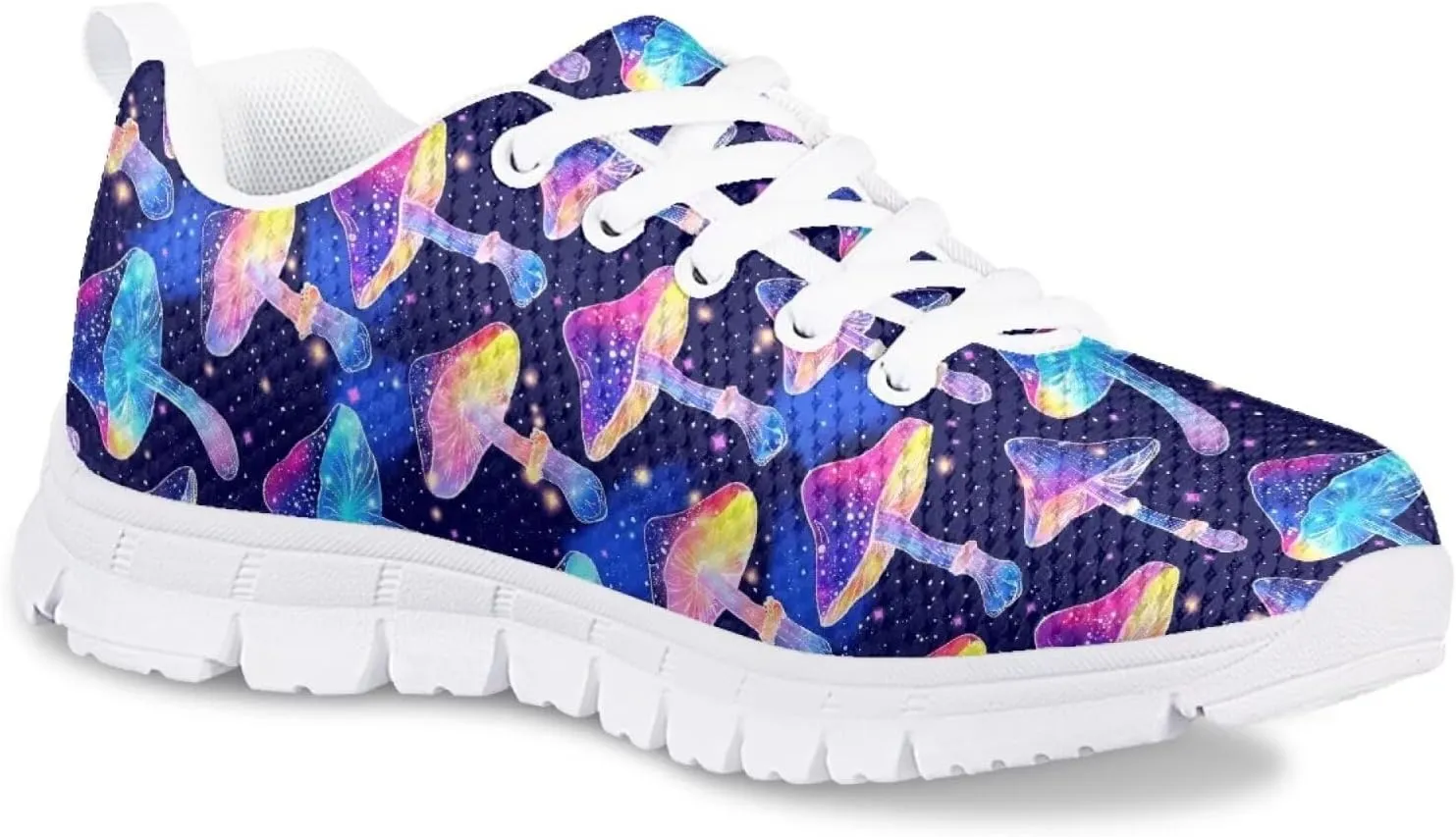 SYtrade Girl's Running Shoes Lace Up Walking Tennis Sneakers Lightweight White Sole