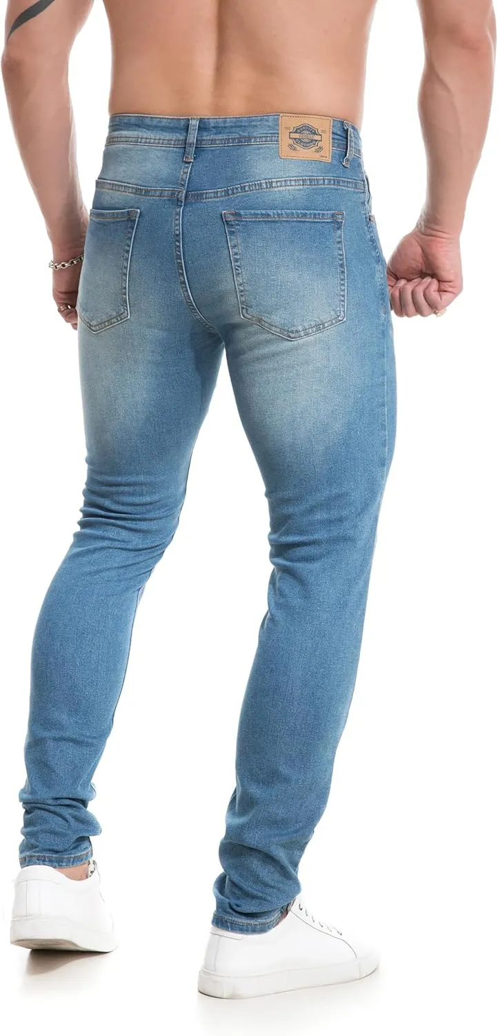 TEGIAS Mens Slim Fit Stretch Jeans Classic Comfort Regular Fit