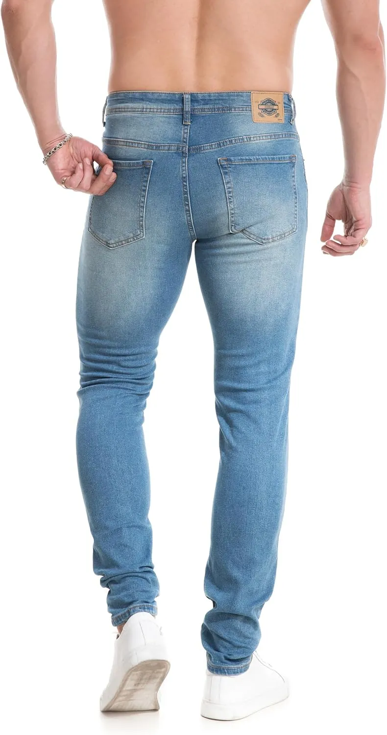 TEGIAS Mens Slim Fit Stretch Jeans Classic Comfort Regular Fit