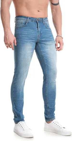 TEGIAS Mens Slim Fit Stretch Jeans Classic Comfort Regular Fit