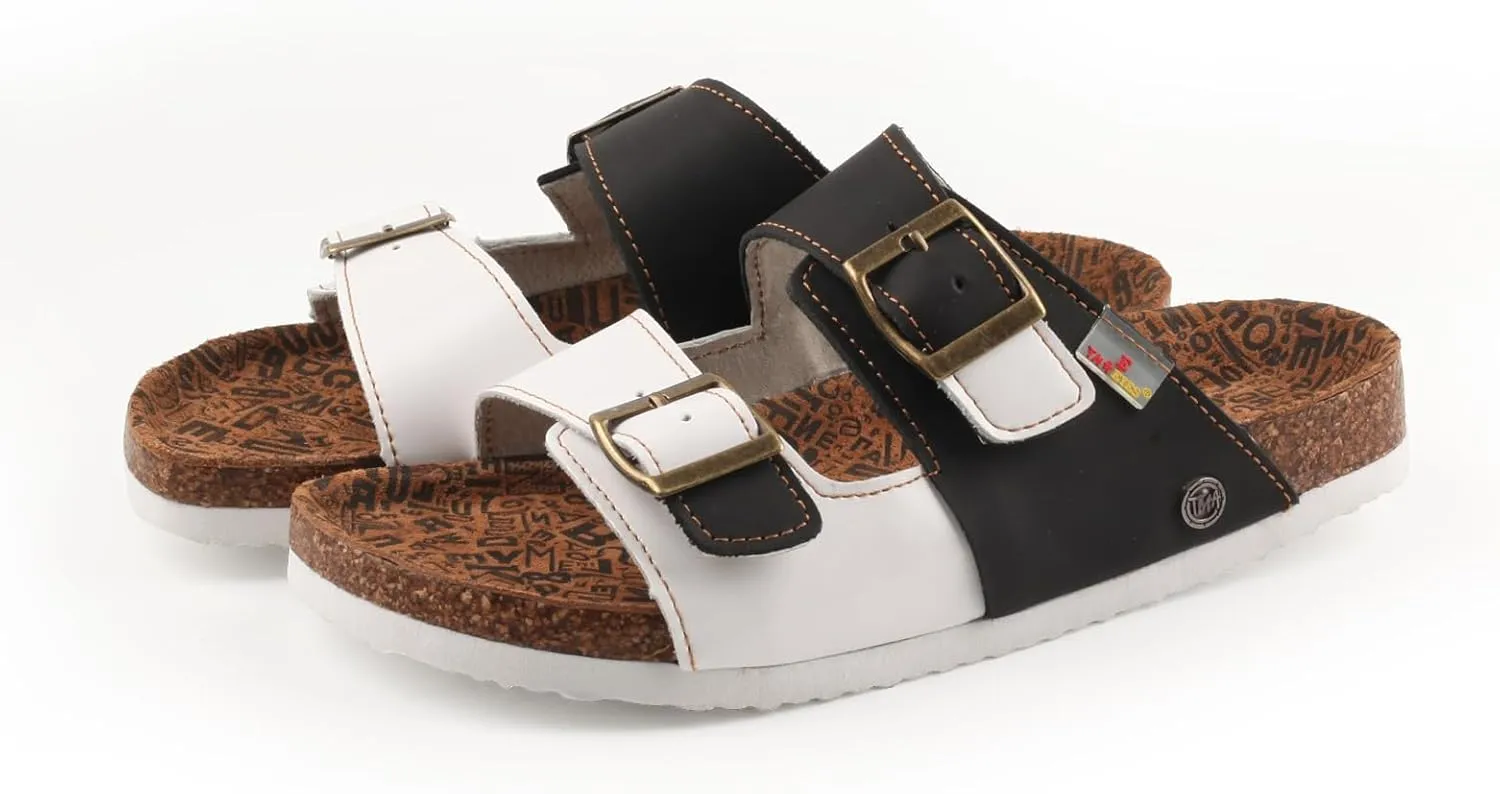 TMA EYES Womens Casual Adjustable Buckle Athleti Slipper Memory Foam Cushion Non-Slip Orthopedic Comfortable Arch Supportive Cork Footbed Sandals