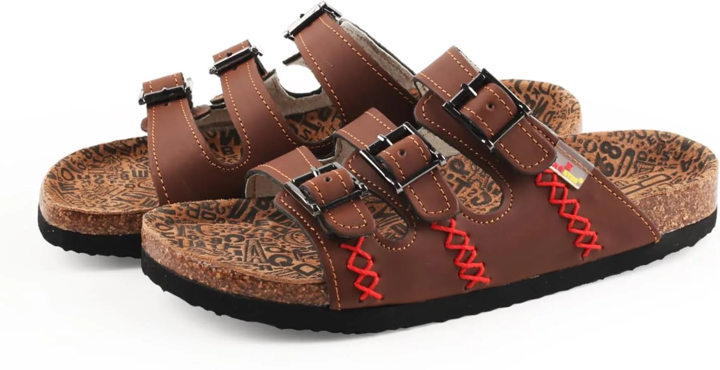 TMA EYES Womens Flat Slide Sandals with Arch Support Strap Adjustable Buckle Non Slip Rubber Sole
