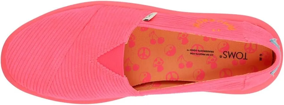 TOMS Womens Alpargata Mallow Slip On Sneakers Shoes Casual - Pink