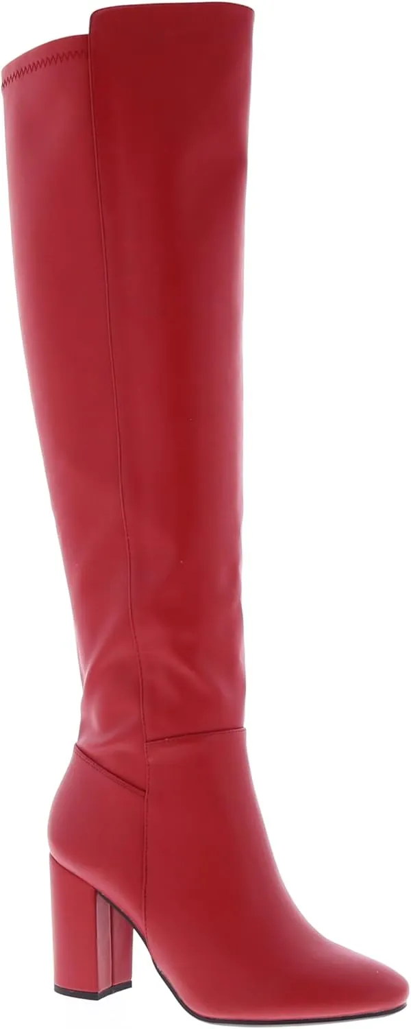 TruFox Womens Classy Fashion Knee High Block Heel Boots