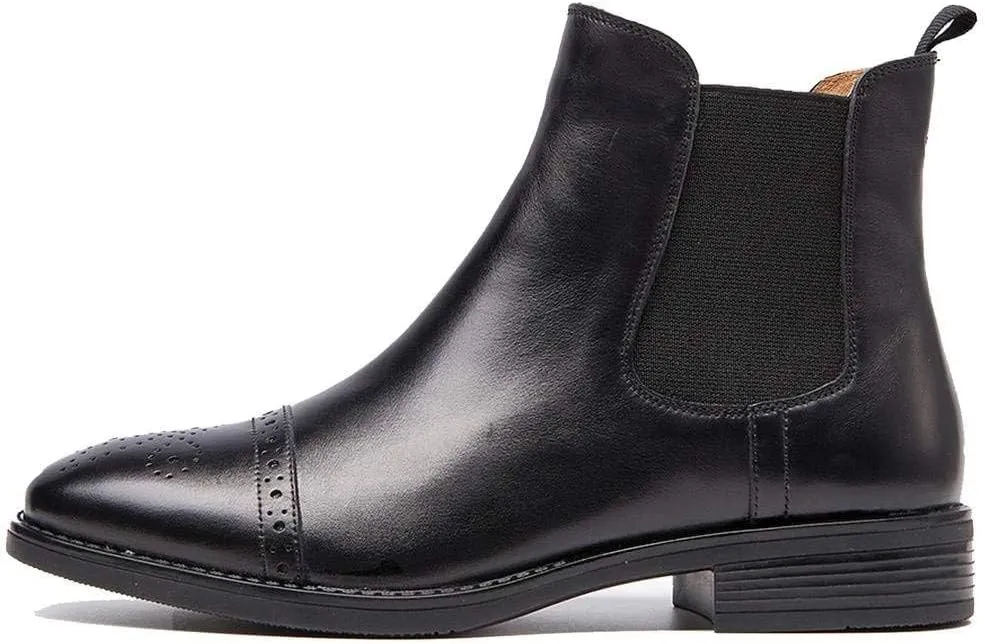 U-lite Womens Fall Winter Comfortable Stylish Leather Chelsea Ankle Boots Women Booties