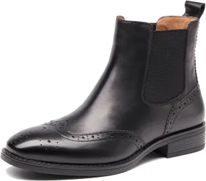 U-lite Womens Fall Winter Comfortable Stylish Leather Chelsea Ankle Boots Women Booties