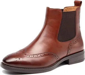 U-lite Womens Fall Winter Comfortable Stylish Leather Chelsea Ankle Boots Women Booties