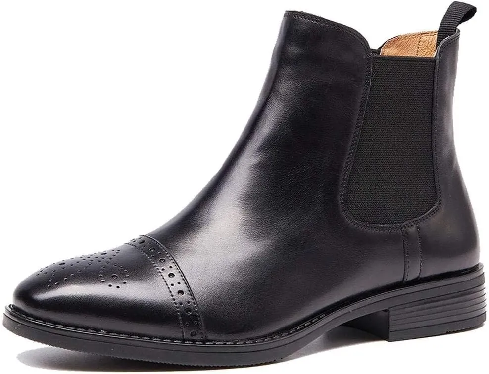 U-lite Womens Fall Winter Comfortable Stylish Leather Chelsea Ankle Boots Women Booties