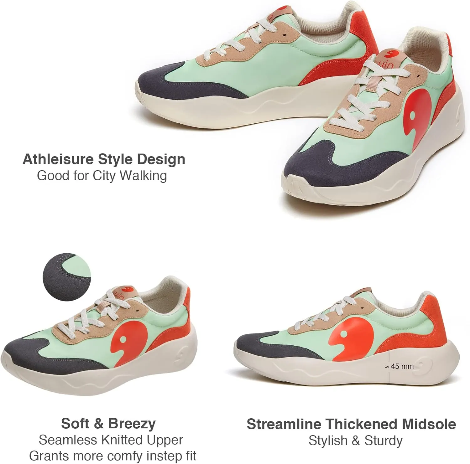 UIN Women's Retro Sneakers Lightweight Walking Casual Comfortable Art Painted Travel Shoes