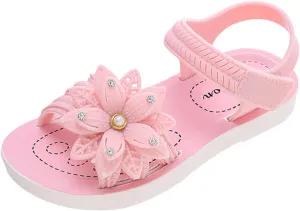 Unisex Kids Summer Sandals Baby Comfort Anti-Slip Open Toe Adjustable Walking Beach Shower Shoes for Boys Girls