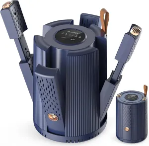 Upgraded Short Boot Dryer,Shoe Dryer with 2 gear Heat Blower for Short Work Boots,Gloves,Sneakers,Boxing Glove,3 gear Timer,4 Drying Ports,Helps Reduce Odor