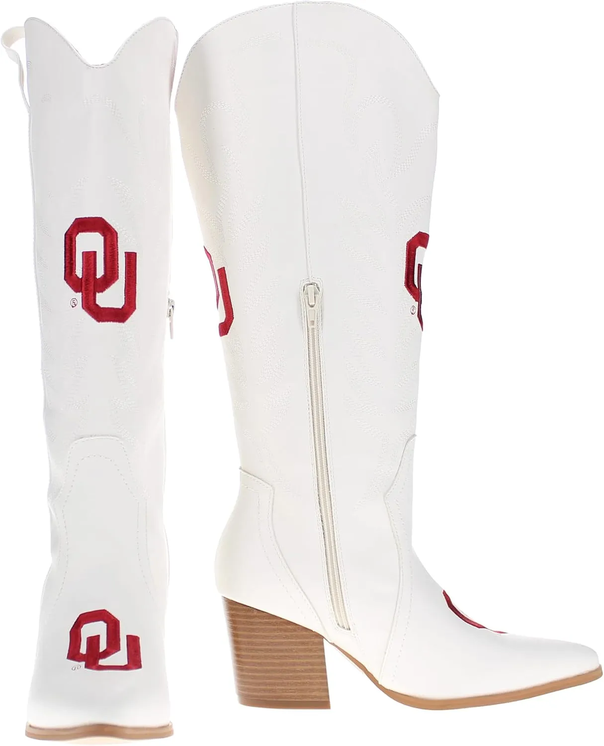 Vaccari Women's Blair Premium PU Leather NCAA Athletics Tall Top Cowboy Boots