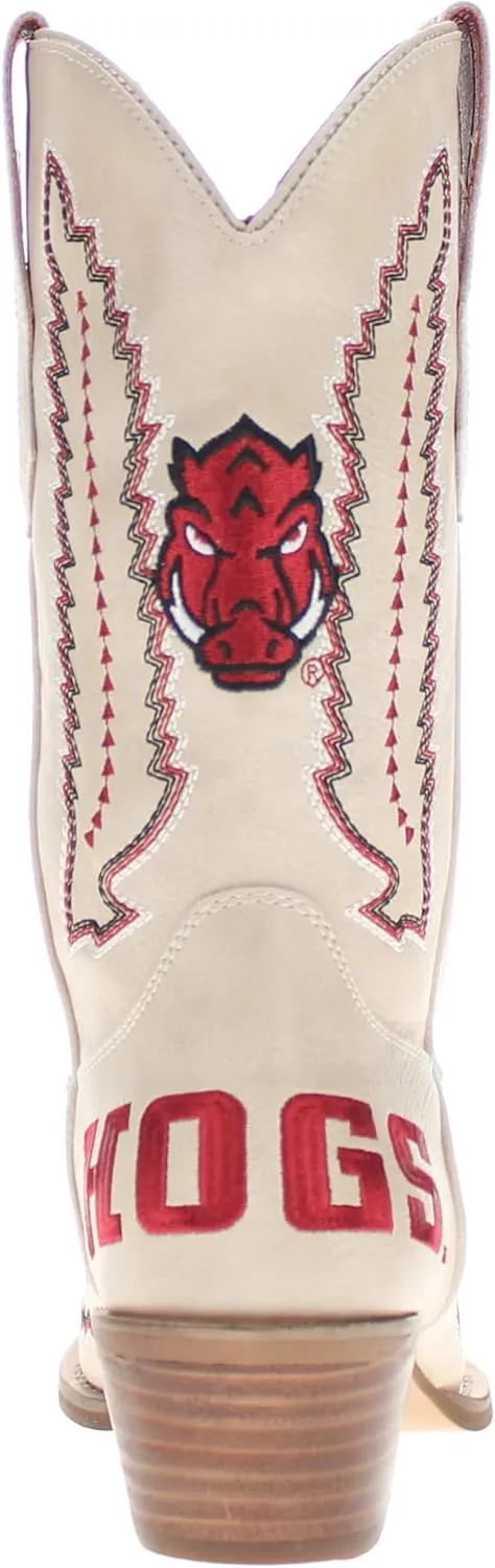 Vaccari Women's Mimi Premium PU Leather NCAA Athletics Embroidery Cowboy Boots