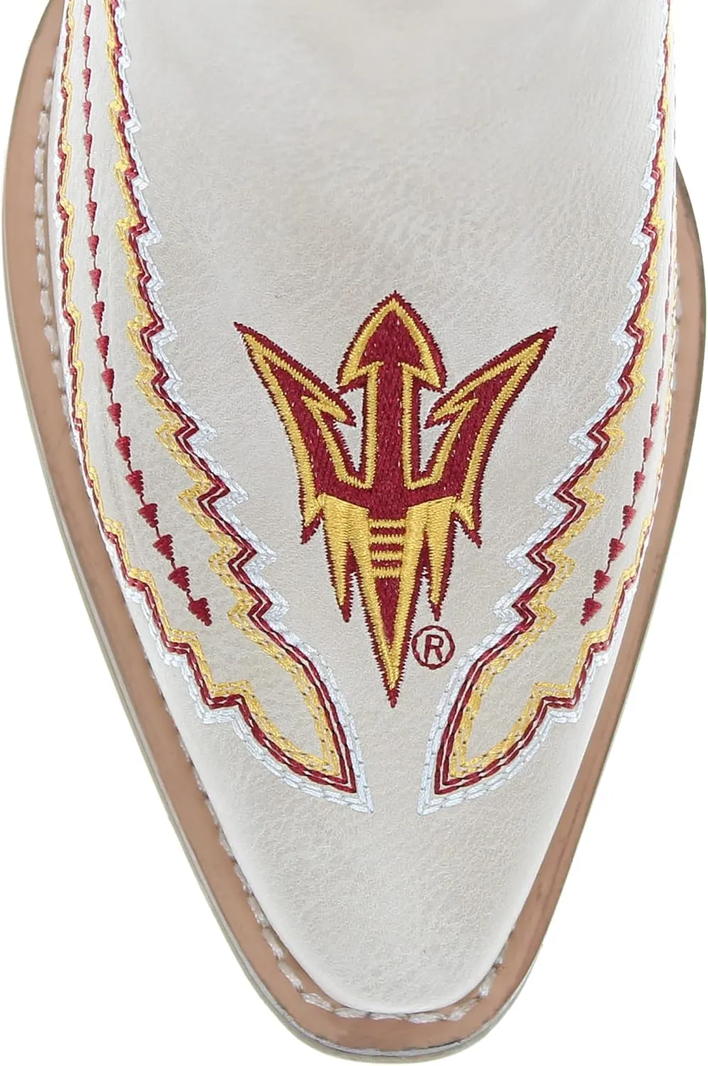 Vaccari Women's Mimi Premium PU Leather NCAA Athletics Embroidery Cowboy Boots