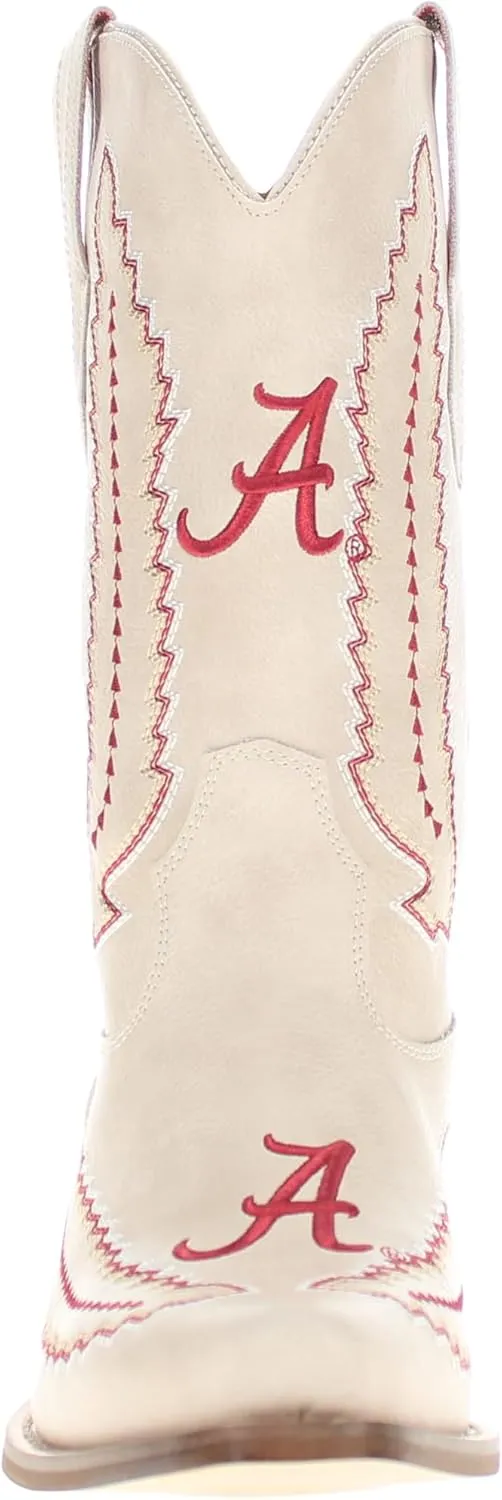 Vaccari Women's Mimi Premium PU Leather NCAA Athletics Embroidery Cowboy Boots