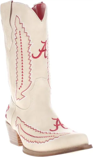 Vaccari Women's Mimi Premium PU Leather NCAA Athletics Embroidery Cowboy Boots