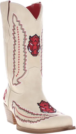 Vaccari Women's Mimi Premium PU Leather NCAA Athletics Embroidery Cowboy Boots