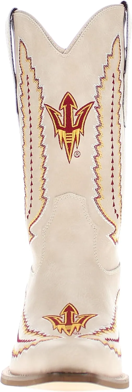 Vaccari Women's Mimi Premium PU Leather NCAA Athletics Embroidery Cowboy Boots